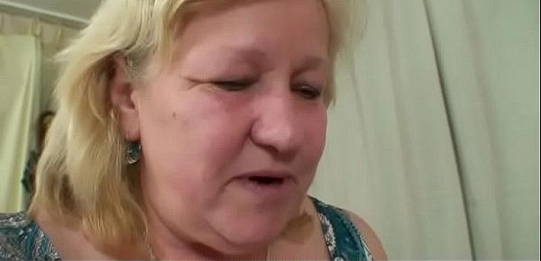  Young dude fucks busty chubby-faced grandmother